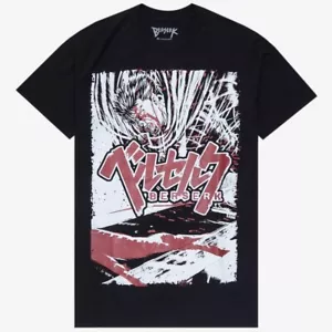 Berserk Guts T Shirt Mens MEDIUM Black Anime NEW - Picture 1 of 6