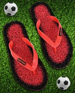 Flip Flops Women's Sandals Flat Red Slippers Beach Water Classic PVC Non-Slip - Picture 1 of 6