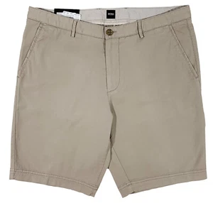 Men's HUGO BOSS Khaki Tan Cotton + Shorts 36 36R (Euro 52) NWT NEW $145+ Crigan - Picture 1 of 5