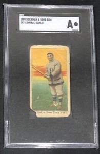 1909 E92 Dockman & Sons Gum Admiral Schlei - SGC Authentic