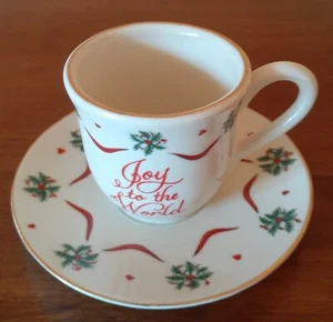 Dickson's Tasse/Untertasse Windlichthalter Weihnachten Freude an der Welt, der Herr ist gekommen - Bild 1 von 4