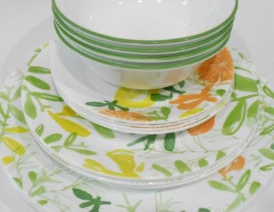 ❤️ JUEGO DE VAJILLA Fruta Contemporánea CORELLE 16 piezas Hoja Cítrica Limón Lima Naranja Foto 1 de 4