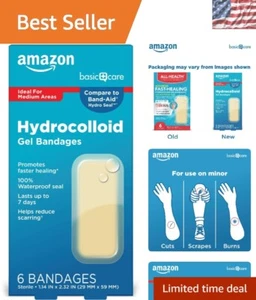 Large Hydrocolloid Gel Bandages – 2X Faster Healing & Waterproof Protection - Picture 1 of 9