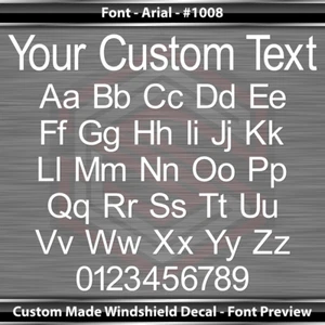 #1008 Custom Text Letters Personalized Decal Sticker Vinyl Windshield Window Car - Picture 1 of 9
