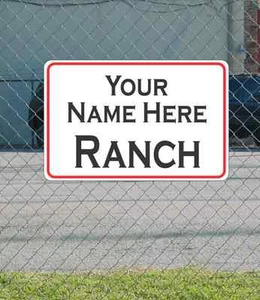 Custom Name RANCH Metal Sign for Garage Man Cave Home Bar Office - Picture 1 of 1
