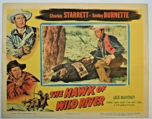 1952 The Hawk Of Wild River, Charles Starrett, western, vtg lobby title card - Picture 1 of 1