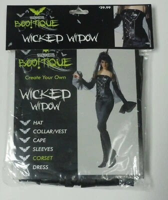 Totally Ghoul Boo!tique Wicked Widow Corset ONLY NEW Halloween Costume Women's - Image 1 of 3