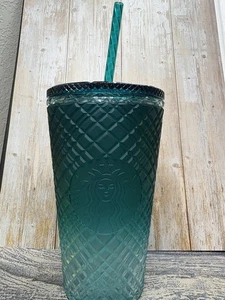 Bicchiere Starbucks 011140447 2023 blu ombreggiato gioiello 16 oz con logo sirena - Foto 1 di 6