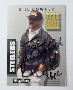 BILL COWHER ROOKIE CARD 1992 Skybox Head Coach Signed Auto Autograph Steelers - Picture 1 of 2