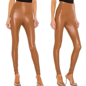 Commando Revolver Faux Leather Pull on High Waist Legging in Cocoa Women’s XL - Picture 1 of 12