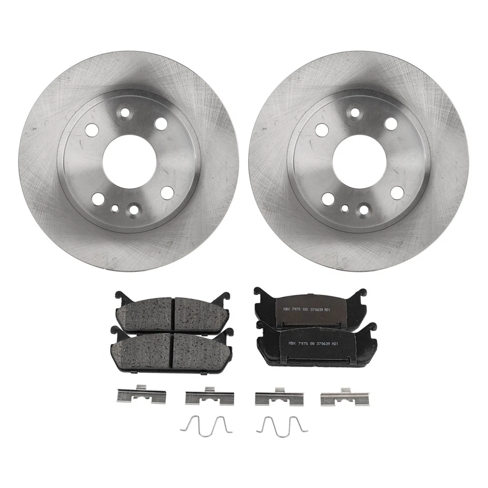 Rear Brake Disc Rotors and Pads Kit For Mazda Miata 1990 1991 1992 1993 - Image 1 of 4