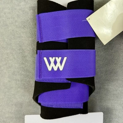 Woof Wear Club Brushing Boots Pair Size Medium (Small Horse) Purple/ Black NEW - Image 1 of 4