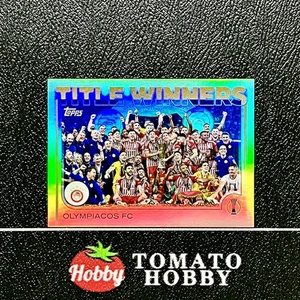 TOPPS UEFA CLUBES COMPETICIONES 2024-25 TÍTULOS GANADORES/199 REFRACTOR VERDE NEÓN - Imagen 1 de 2