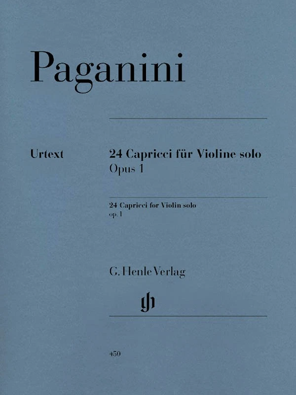 Paganini 24 Capricci Op 1 Violin Solo Henle Urtext Classical Sheet Music Book - Image 1 of 1