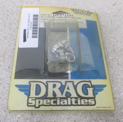 NEW DRAG SPECIALTIES HANDLEBAR WIRING CLIPS 3/8" 4 PK DS272333 - Image 1 of 2