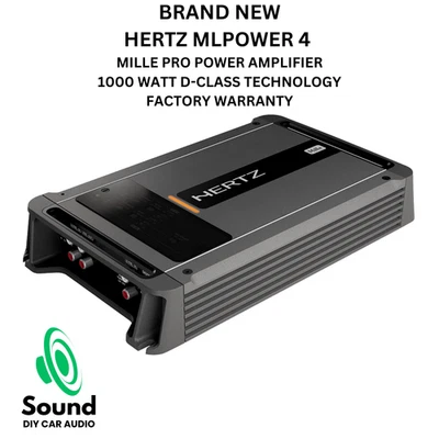 HERTZ MILLE MLPOWER4 4-CHANNEL 1,000W RMS AMPLIFIER - BRAND NEW WARRANTY - Image 1 of 4