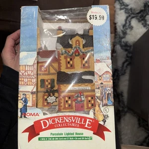 1995 Dickensville Village Noma beleuchtetes Haus Fischmarkt & Metzgerei - Bild 1 von 3