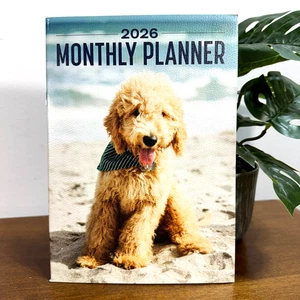 2026 Monthly Planner Goldendoodle Dog Size 6.75 x 9.5 inches - Picture 1 of 4