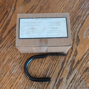 Set of 2 Pottery Barn Universal Curtain Hold Backs - Arms Antique Bronze New VTG - Picture 1 of 8