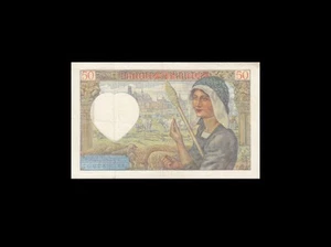 1941 BANQUE DE FRANCE 50 FRANCS "E" (( VF+ )) - Picture 1 of 2