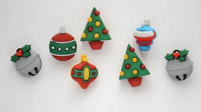 Jingle Bells / Buttons Galore / Ornament ~ Tree ~ Bell Shape Christmas Buttons - Image 1 of 2