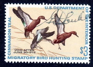 RW38 1971 $3 used pen cancel Cinnamon Teal - Picture 1 of 1