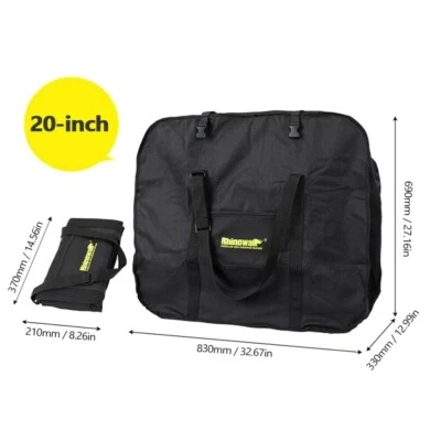 Folding Bike Bicycle Carrier Bag Carry Transport Travel Pouch Case 20 Inch Black - Image 1 of 4