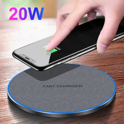 20W Fast Wireless Charger Mat Pad For Apple iPhone 13 Pro 12 Samsung S22+ S21 - Image 1 of 4