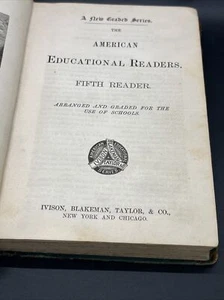 The American Educational Readers Fifth Reader 1873 Edition HC Book - Picture 1 of 20