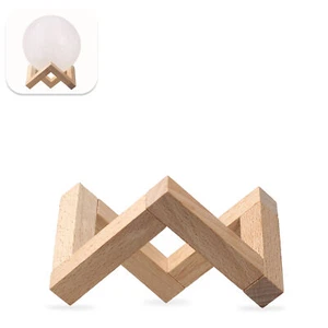 Wood Bracket Moon Lamp Holder Detachable Wooden Stand for 3D Printing Moon B8J5 - Picture 1 of 11