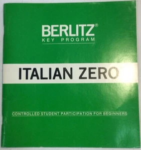 Berlitz Italian Zero Key Program 1968 BookGnu - Picture 1 of 12