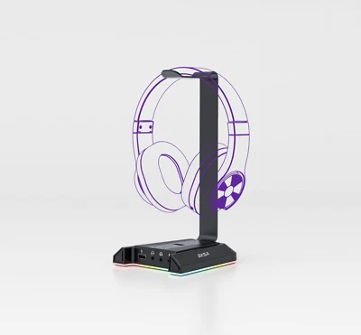Gaming Headphone Holder, Aluminium RGB Headset Stand with 7.1 Surround Sound - Image 1 of 4