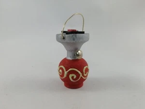 Handmade Red And Silver Wood Gas Stove model 2.5 inches - Picture 1 of 6
