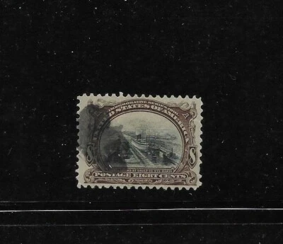 US Scott #298 used 8c Canal Locks 1901 Pan- American Issue sound clean & fresh - Image 1 of 2