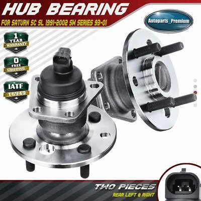 Rear L & R Wheel Bearing Hub Assembly for Saturn SC SL 1991-2002 SW Series 93-01 - Image 1 of 4