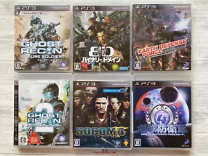 SONY PS3 Ghost Recon 1 2 & Binary Domain & Socom 4 & Earth Defense Force set - Picture 1 of 14