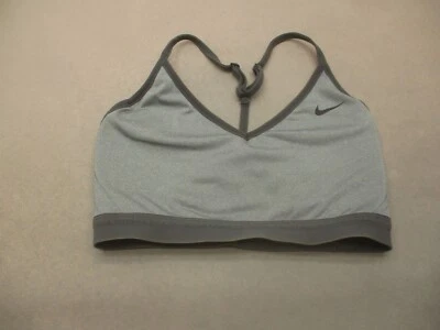 Sutiã esportivo Nike Dri-Fit tamanho M feminino cinza sem forro sem fio 7L - Imagem 1 de 4