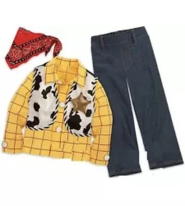 Toy Story Sheriff Woody Kostüm 5-6 Shirt Hose Weste Schal Abzeichen Disney Store - Bild 1 von 13