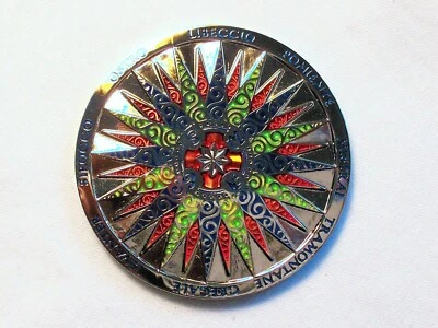 Compass Rose 2009 - Pol. Níquel y Pol. Acabado dorado - Geocoin nuevo sin activar Foto 1 de 2