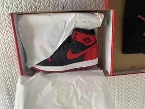 W 11.5/M 10 nike air jordan 1 retro high og satin bred - Picture 1 of 5