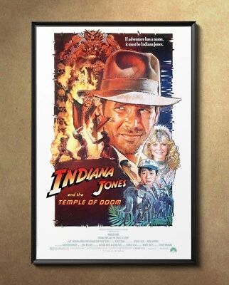 Indiana Jone and The Temple Of Doom 1984 Movie Poster 24"x36" Glossy 8424 - Image 1 of 3
