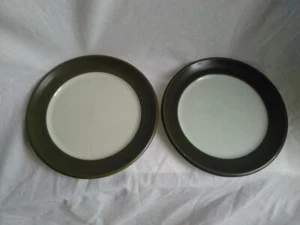 A Pair of Denby Chevron Tea Plates - 6 5/8 inch - Picture 1 of 5