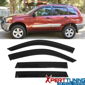 Fit 01-05 Toyota RAV4 Slim Smoke Tinted Window Visor Vent Rain Guard 4PC Acrylic - Picture 1 of 7
