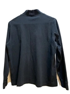 LL Bean Damen Large Schwarz Top Shirt Rollkragen 100% Baumwolle Langarm - Bild 1 von 5