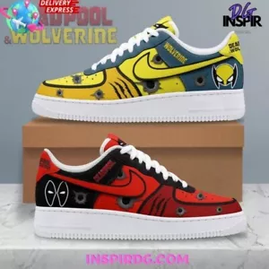 Marvel Deadpool x Wolverine Air Force 1 Schuhe Herren Damen Sneaker - Bild 1 von 5