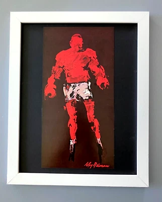 LeRoy Neiman " SONNY LISTON" 1974 年签名波普艺术印刷版带框全新 11x14 LS — 第 1/3 张图片