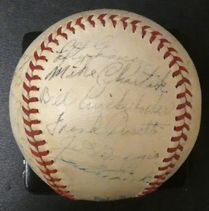 1940 NY Yankees Team Signed Baseball 23 Autos PSA Full Letter DiMaggio Ruffing - Picture 1 of 15