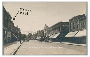 RPPC Cavin Street View LIGONIER IN Indiana CR Childs Vintage Real Photo Postcard - Picture 1 of 2