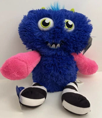 Build a Bear Peluche Azul Monstruo Mezclador Rosa Brazos Rayas Piernas Peludo 16" con Etiquetas Foto 1 de 4