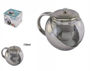Tisaniera Teiera Con Filtro Resistente Calore Tisane Tè Caffè Acciaio 750ml dfh - Imagen 1 de 1